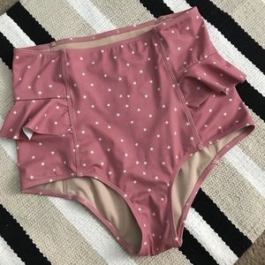 Kortni Jeane Hip Ruffle Bottoms- Size S